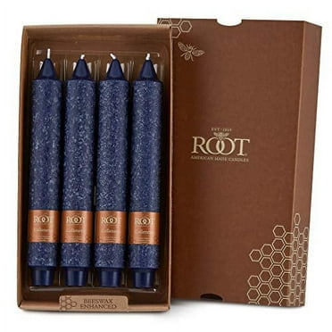 Root Candles Unscented Timberline Collenette 9-Inch Dinner Candles, 4-Count, Abyss