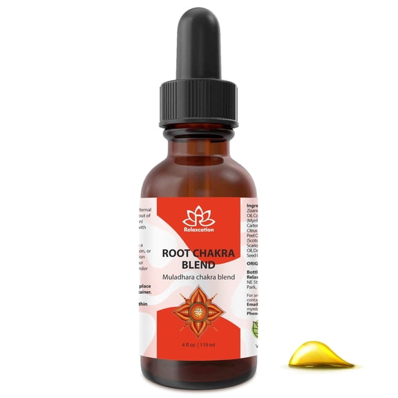 Root Chakra Essential Oil Blend 1 fl oz | Relaxcation Grounding & Stability