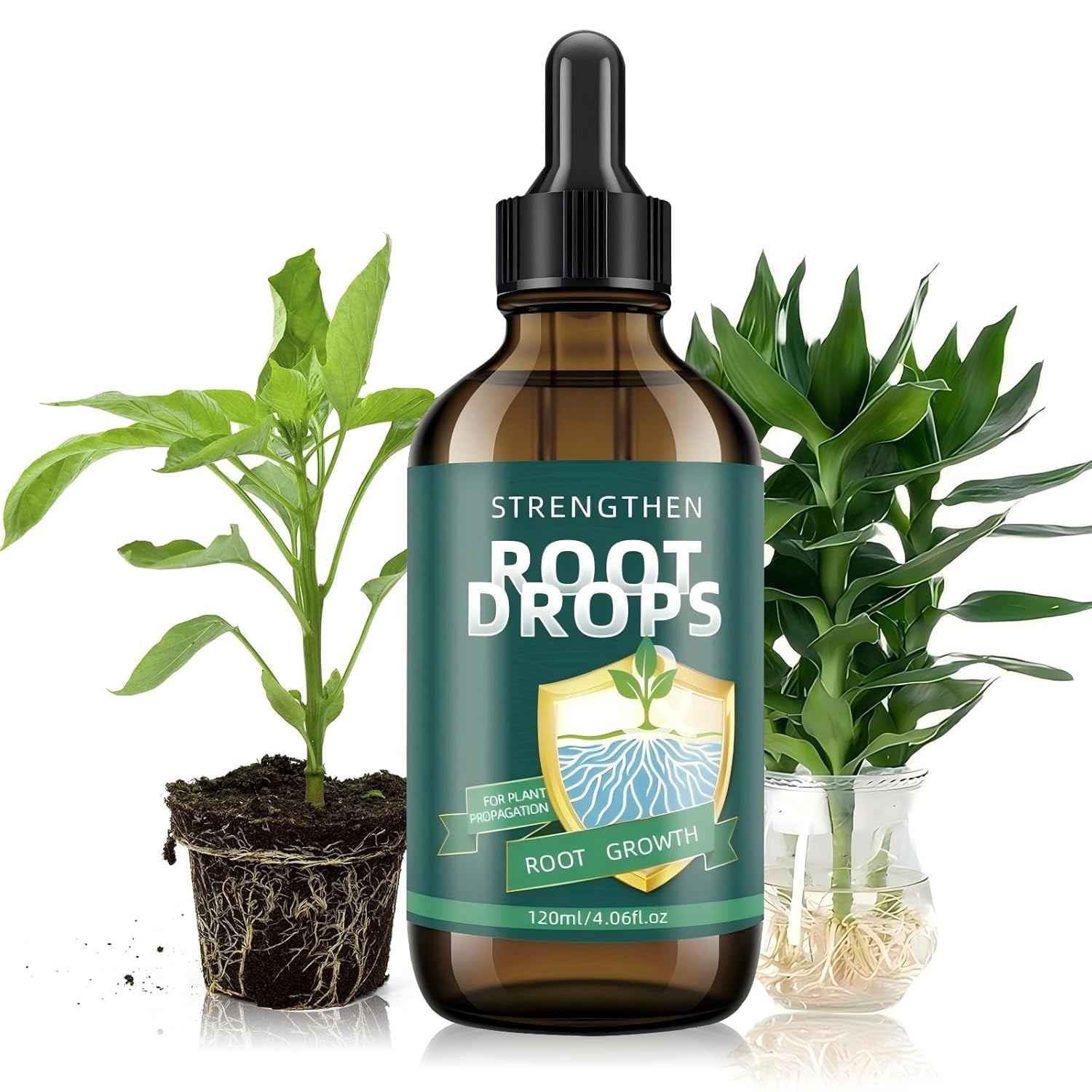 Liquid Rooting Hormone for Cuttings – Fast Root Growth Solution for Water & Soil | Plant Propagation Drops for Houseplants, Pothos & Monstera (4.06 oz)