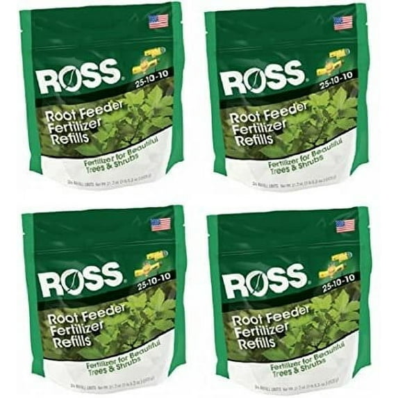 Ross Root Feeder Refill - 25-10-10 Fertilizer for Trees - 36 Pack