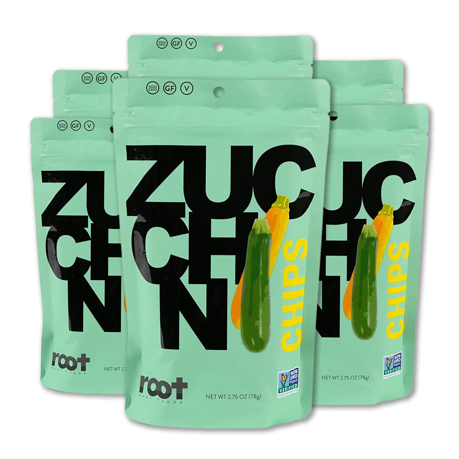 Root Foods Zucchini Chips, Natural Veggie Snack, NonGMO Vegetable Crisps, Good for Adults, Kids