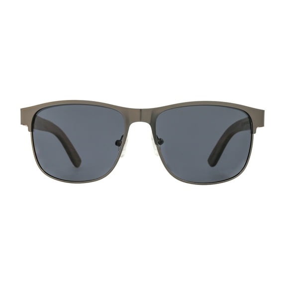 Root French Quarter Gunmetal Gray Lens Wood Temples Unisex Sunglasses|1YR. Warranty