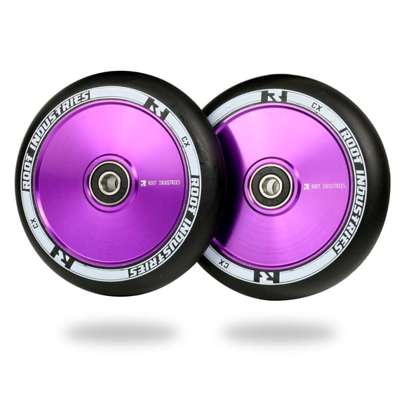 Root Industries Air Wheels 110mm Black and Purple – Lightweight PU Scooter Wheels