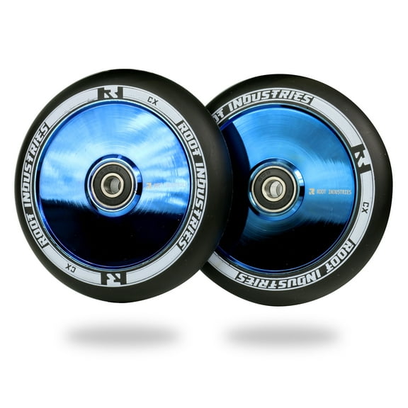 Root Industries Air Wheels 110mm Black and Blu Ray – Lightweight PU Scooter Wheels