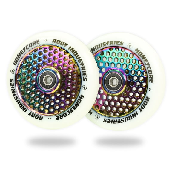 Root Industries HoneyCore Wheels - 110mm White and Neo Chrome