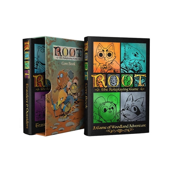 Root: The Roleplaying Game Deluxe Edition by Magpie Games - Includes Core Rulebook, Travelers & Outsiders Supplement, Foil-Stamped Cover - 3-5 Players, 2-4 Hours