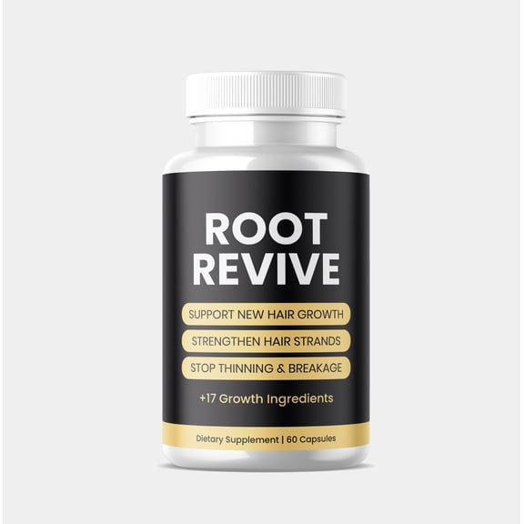 Root Revive Hair Growth Formula, 60 Capsules with Biotin, Vitamins and Herbal Blend - Made in the USA