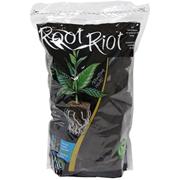Froot Riot Root Riot Organic Seed Starter Plugs, 100 Pre-Moistened Cubes for ...
