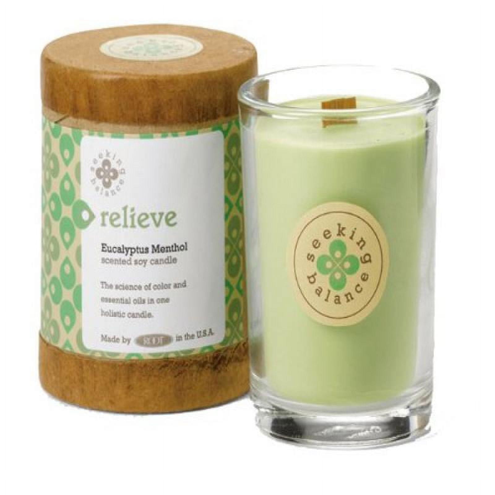 Eucalyptus Menthol Green Soy Votive Candle