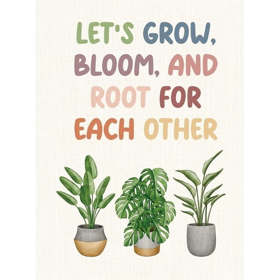 Let's Root For Each Other Sign, Boho Classroom Decor Playroom Wall Art, Mental Health Posters, Classroom Poster, Homeschool Decor, Motivational Wall Decoration poster