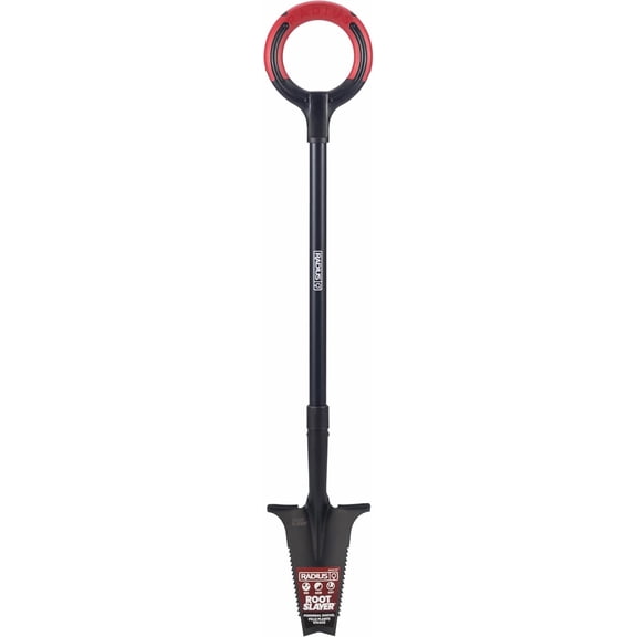 Root Slayer RS233-001, Perennial Shovel Serrated Shovel Spade, Black