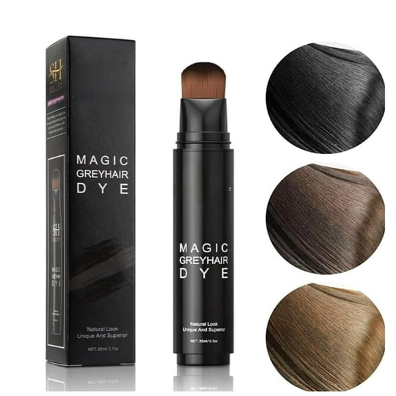 Root Touch Up - Instant Gray Coverage for Women & Men, Conceals Hair Loss & Thinning Hair, Easy Application, Long-Lasting Formula, Perfect for Quick Touch-Ups (Black, 20Ml)