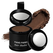 Root Touch Up Powder for Mature Women Men, Waterproof Sweat Resistant Instant Coverage Hairline Powder, Hair Line Shadow Powder Covers Thinning Areas Gray Hair Roots, Brown, 0.35 oz