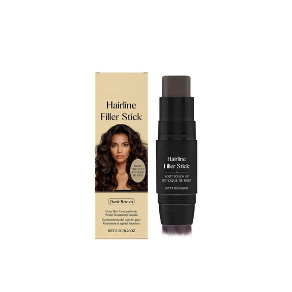 Root Touch up Powder, Quick Cover Root Touch Up Rescue, Root Touch Up Hair Color Stick for Gray Coverage, Waterproof and Sweatproof Root Cover Up Long-Lasting for Thinning & Loss Hair (Dark Brown)