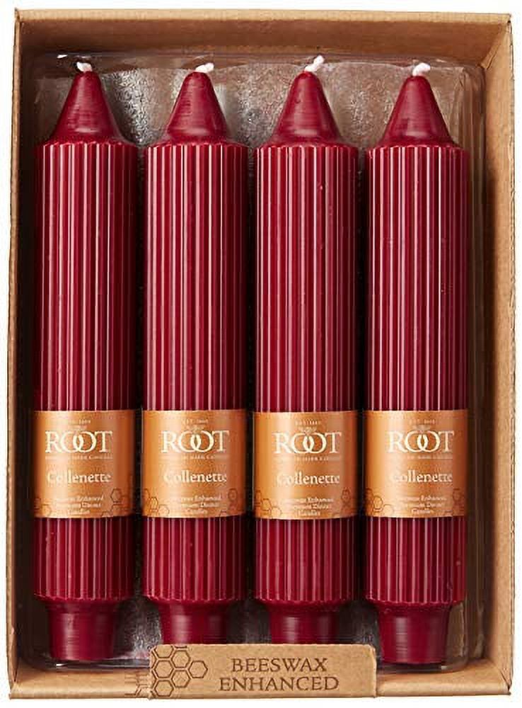 Root Unscented Grecian Dinner Candles, 7Inch Tall, Box of 4,