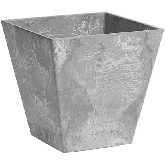 Root & Vessel, ArtStone 35120 Ella Square Planter, Grey, 12-Inch