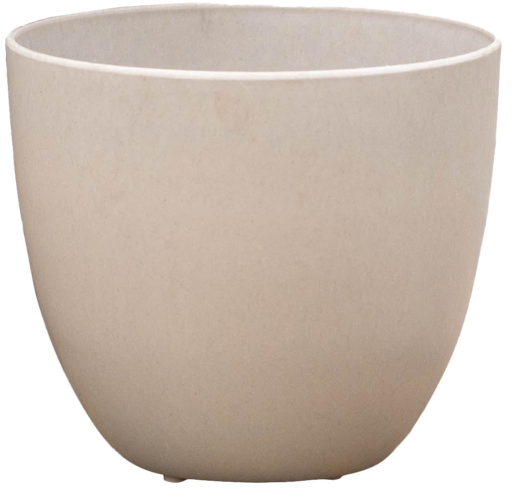 Root & Vessel Bola Round Planter, Bone, 13"