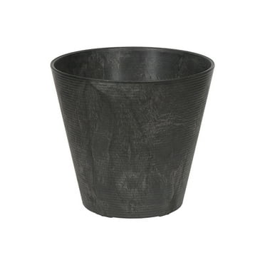 Root & Vessel Cali Round Planter, Black, 10"