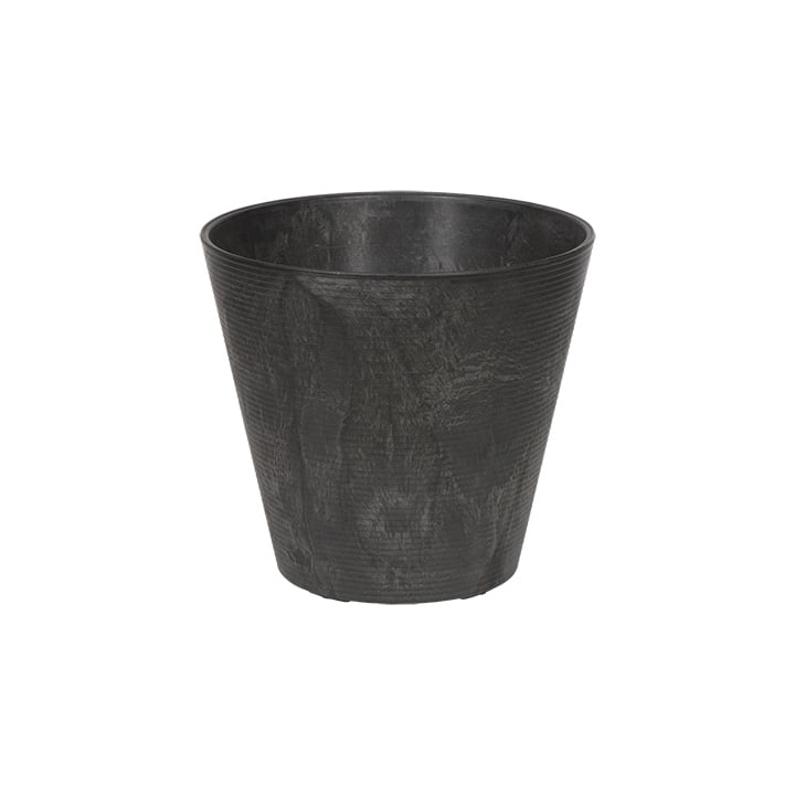 Cali ArtStone 8.4" Black Round Self-Watering Planter