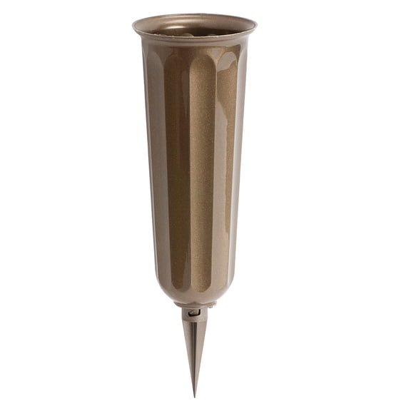 Root & Vessel Cemetery Vase, Bronze, Round Bottom, 1-Pack