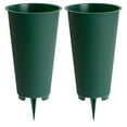 thumbnail image 1 of Root & Vessel Cemetery Vase, Green, Large Flat Bottom, 2-Pack, 1 of 2