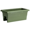 thumbnail image 1 of Root & Vessel Countryside Railing Planter, Sage, 24", 1 of 5