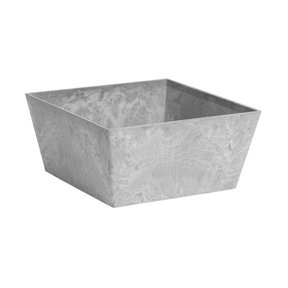 Root & Vessel Ella Low Square Planter, Gray, 10"