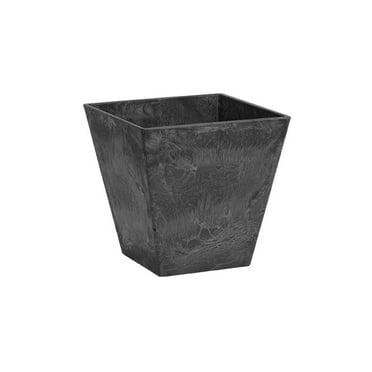 Root & Vessel Ella Square Planter, Black, 10"