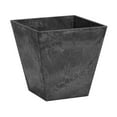 thumbnail image 1 of Root & Vessel Ella Square Planter, Black, 16", 1 of 5