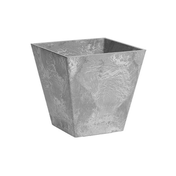 Root & Vessel Ella Square Planter, Gray, 12"