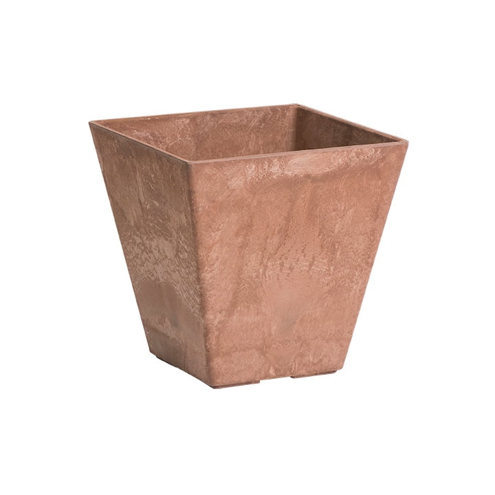 Root & Vessel Ella Square Planter, Rust, 12"