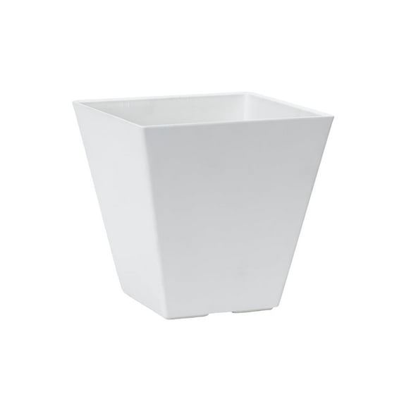 Root & Vessel Ella Square Planter, White, 12"
