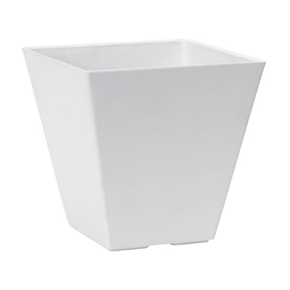 Root & Vessel Ella Square Planter, White, 6"