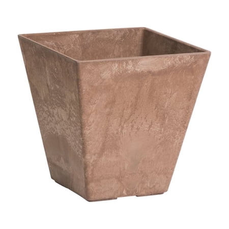 Root & Vessel Ella Square Planters, Rust, 16"
