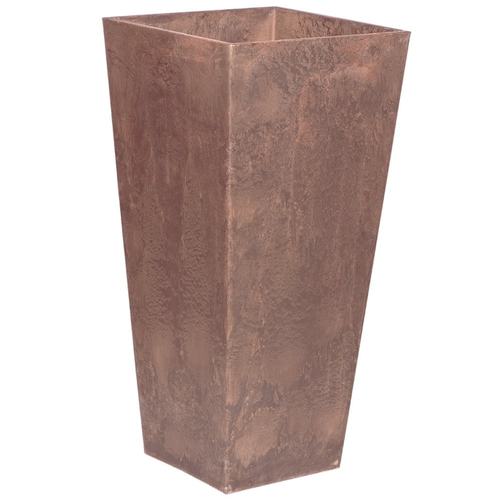 Novelty ArtStone Ella 6 In. W. X 6 In. H. X 6 In. L. Black Resin Planter 722863