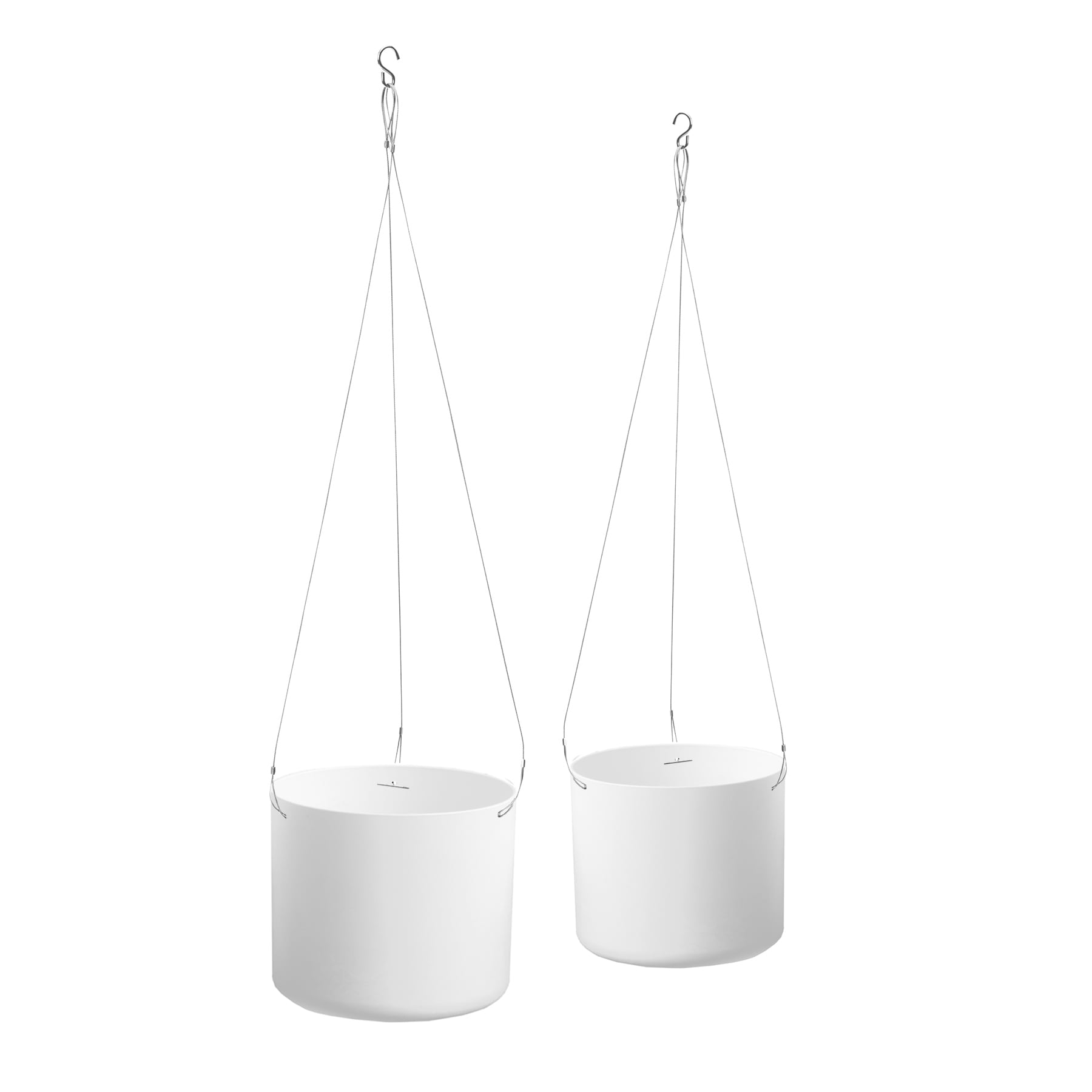 Root & Vessel Lena Round Hanging Planter, Set of Two, White