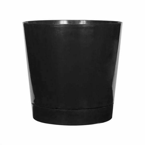 Root & Vessel Majestic Full Depth Cylinder Planter, Black, 12"