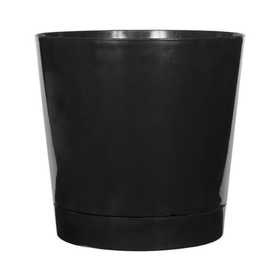 Root & Vessel Majestic Full Depth Cylinder Planter, Black, 14"