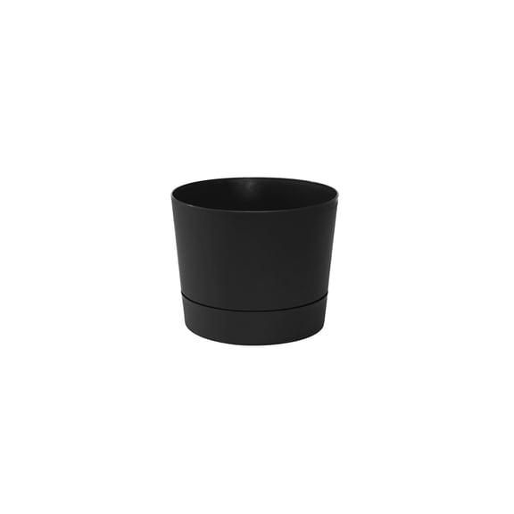 Root & Vessel Majestic Low Profile Cylinder Pot, Black, 4.5"