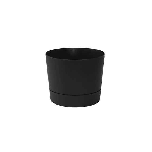 Root & Vessel Majestic Low Profile Cylinder Pot, Black, 6.5"