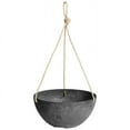 thumbnail image 1 of Root & Vessel Napa Hanging Bowl Planter, Black, 12", 1 of 5