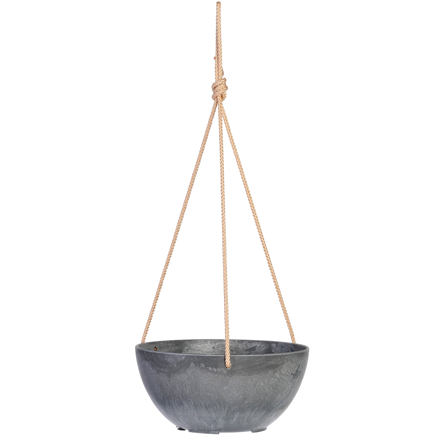 Root & Vessel Napa Hanging Bowl Planter, Gray, 10"