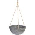 thumbnail image 1 of Root & Vessel Napa Hanging Bowl Planter, Gray, 12", 1 of 5