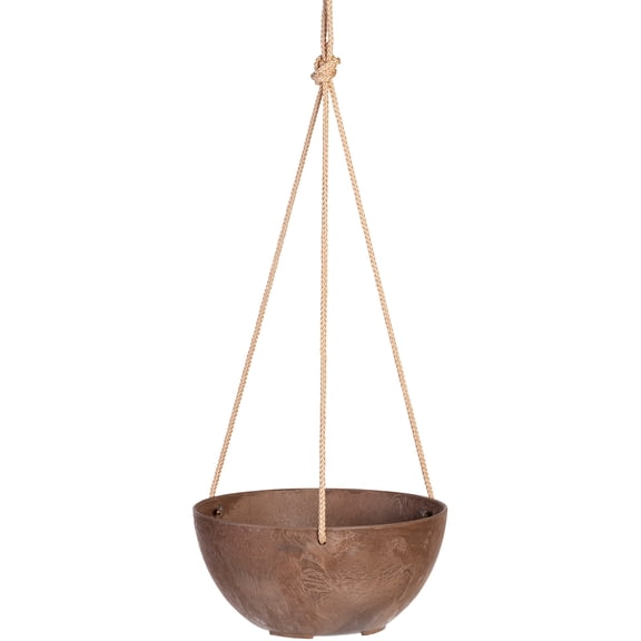 Root & Vessel Napa Hanging Bowl Planter, Rust, 10"