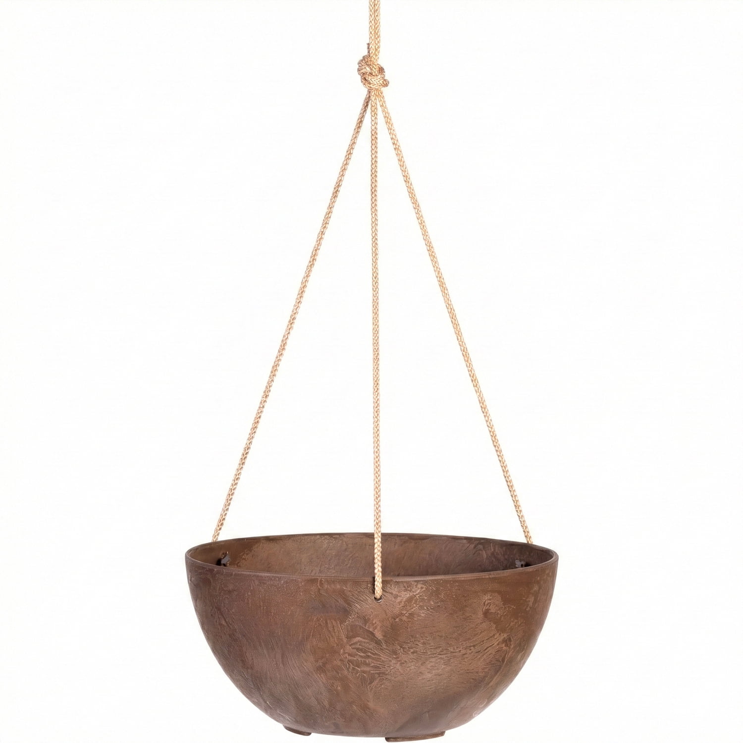 Root & Vessel Napa Hanging Bowl Planter, Rust, 12"
