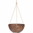 thumbnail image 1 of Root & Vessel Napa Hanging Bowl Planter, Rust, 12", 1 of 6