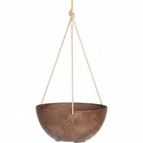 Root & Vessel Napa Hanging Bowl Planter, Rust, 12"
