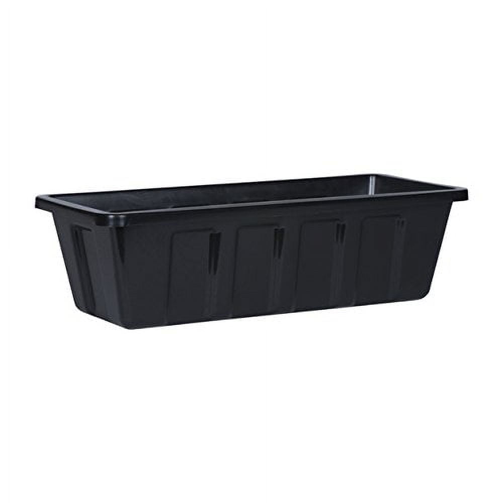Black 18" UV-Protected Plastic Flower Box Planter