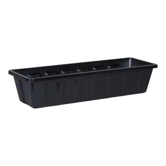 Root & Vessel Poly-Pro Flower Box / Liner, Black, 24"