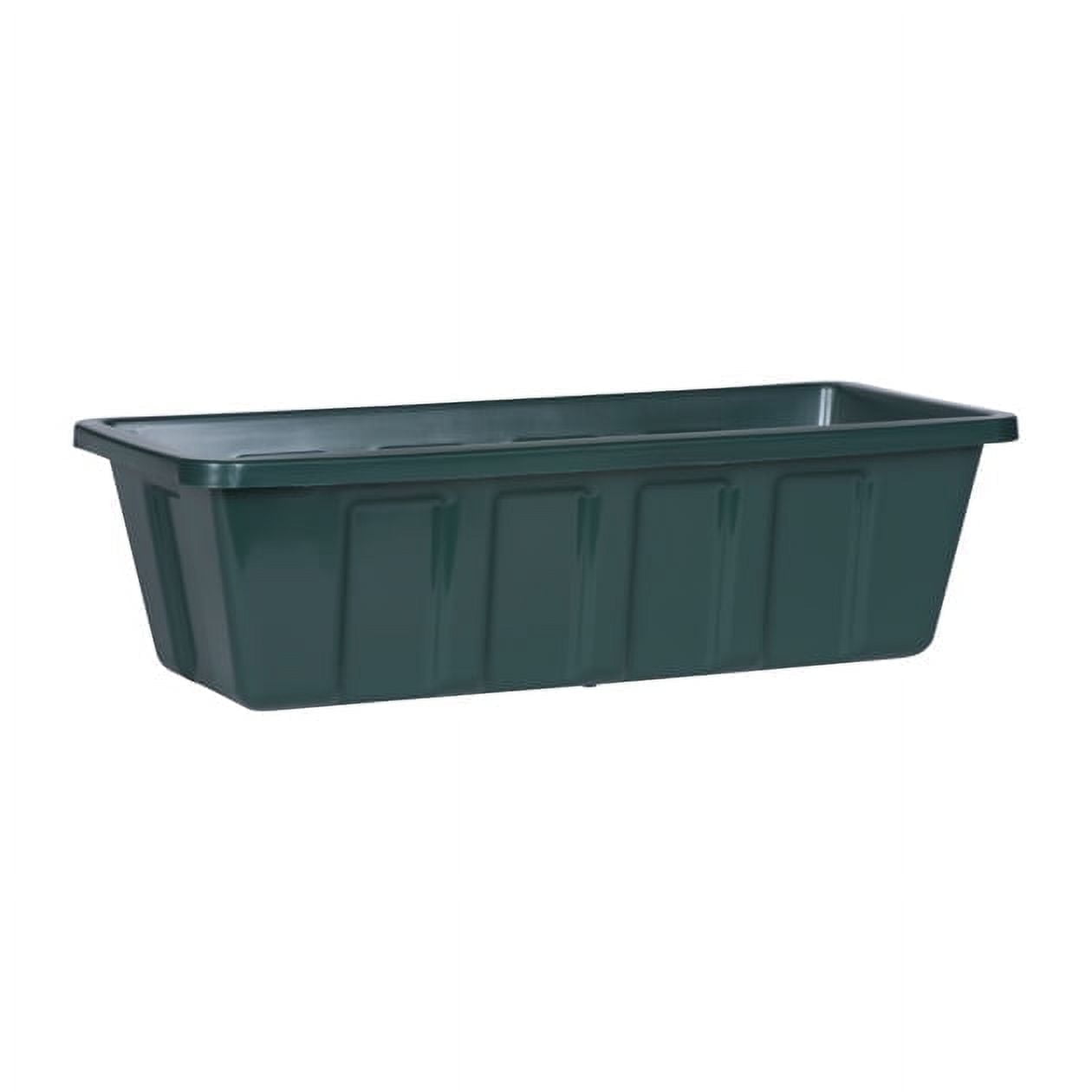 Lancaster Green 17.5" UV-Protected Lightweight Round Flower Box Planter